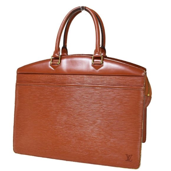 LOUIS VUITTON LV Logo Riviera Hand Bag Epi Leather Brown France M48183 69BX015 - Picture 1 of 10